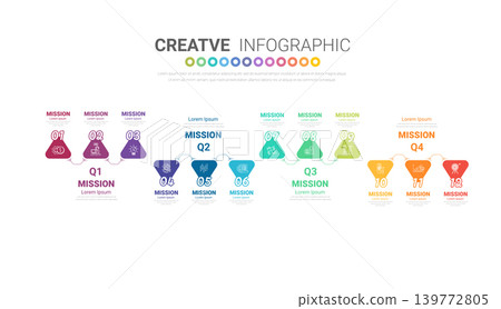 Annual Project Workflow Diagram 12 Steps Business Process Timeline for Executive Presentation Flat Design. Annual Project Workflow Diagram 12 Steps Business Process Timeline for Executive Presentation Flat Design. 139772805