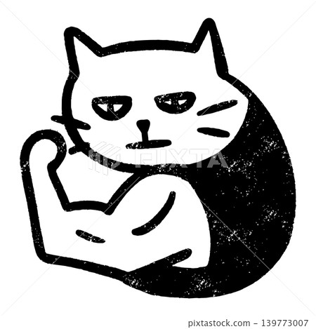 Strong Gym Cat Flexing Arm Muscle Cartoon Illustration Strong Gym Cat Flexing Arm Muscle Cartoon Illustration 139773007