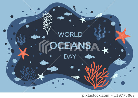 World oceans day illustration World oceans day illustration 139773062