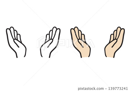 Illustration of outstretched hands, supporting Illustration of outstretched hands, supporting 139773241