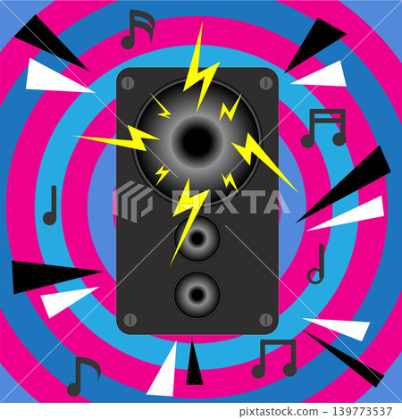 speaker musical notes disco art speaker musical notes disco art 139773537