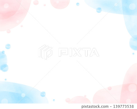 Polka dot frame drawn in watercolor Polka dot frame drawn in watercolor 139773538