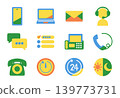 Icon set for inquiries and communication 139773731