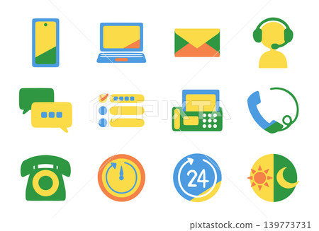 Icon set for inquiries and communication 139773731