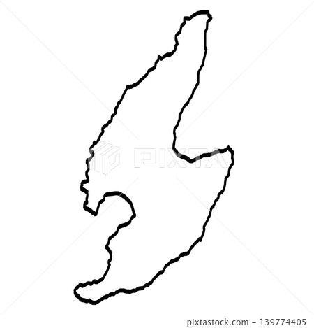 Illustration of a map of Sado Island (brushstroke style) - Japanese style Illustration of a map of Sado Island (brushstroke style) - Japanese style 139774405