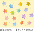 七彩星星背景素材 139774608