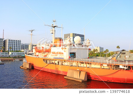 A view of the Antarctic research vessel Fuji, Nagoya, Aichi Prefecture A view of the Antarctic research vessel Fuji, Nagoya, Aichi Prefecture 139774618