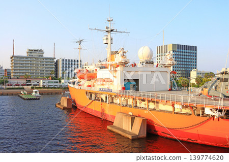 A view of the Antarctic research vessel Fuji, Nagoya, Aichi Prefecture A view of the Antarctic research vessel Fuji, Nagoya, Aichi Prefecture 139774620