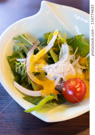 Delicious mini vegetable salad 139774685
