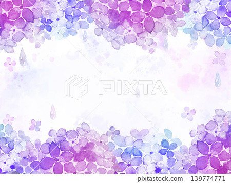 水彩繡球花畫框 139774771