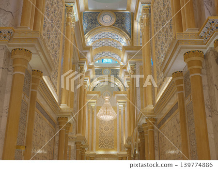 Abu Dhabi, UAE January 15, 2024 Qasr Al Watan Palace Grand Hall Interior Abu Dhabi, UAE January 15, 2024 Qasr Al Watan Palace Grand Hall Interior 139774886