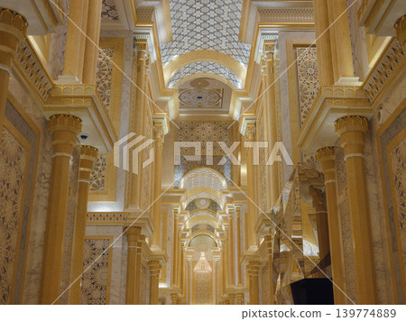 Abu Dhabi, UAE January 15, 2024 Qasr Al Watan Palace Grand Hall Interior 139774889