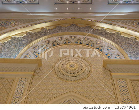 Abu Dhabi, UAE January 15, 2024 Qasr Al Watan Palace Grand Hall Interior Abu Dhabi, UAE January 15, 2024 Qasr Al Watan Palace Grand Hall Interior 139774901