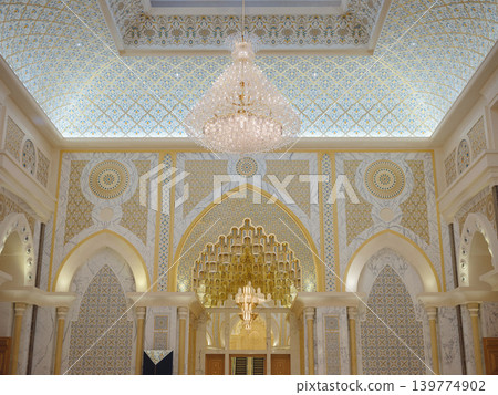 Abu Dhabi, UAE January 15, 2024 Qasr Al Watan Palace Grand Hall Interior Abu Dhabi, UAE January 15, 2024 Qasr Al Watan Palace Grand Hall Interior 139774902