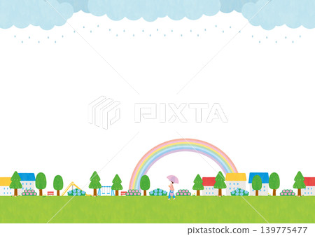 Background material - Rainy season suburban image 2026-2 Background material - Rainy season suburban image 2026-2 139775477