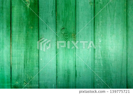 Green paint surface board old wood fence wooden texture plank background structure backdrop Green paint surface board old wood fence wooden texture plank background structure backdrop 139775721