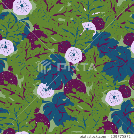 seamless pattern with tropical plants seamless pattern with tropical plants 139775871
