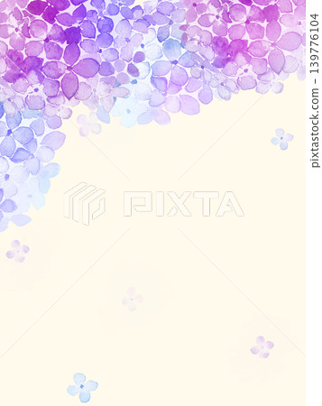 Watercolor hydrangea frame Watercolor hydrangea frame 139776104