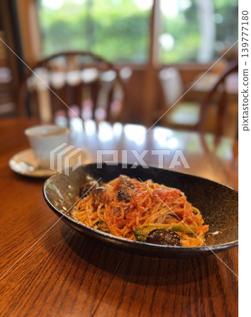 Cafe-style tomato sauce pasta Cafe-style tomato sauce pasta 139777180