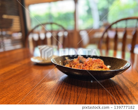 Cafe-style tomato sauce pasta Cafe-style tomato sauce pasta 139777182