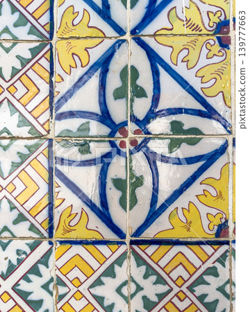 Traditional Portuguese azulejo tile background 139777663