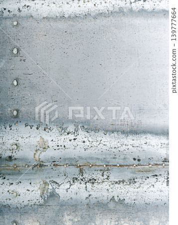 Industrial steel sheet backdrop with welding line Industrial steel sheet backdrop with welding line 139777664