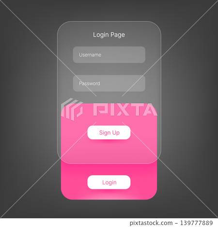 Modern Glassmorphism Login Interface Mobile Application Design Modern Glassmorphism Login Interface Mobile Application Design 139777889