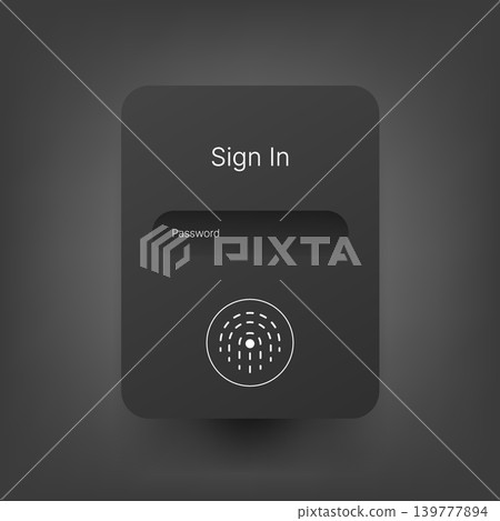 Modern Biometric Sign In Security User Interface Design Modern Biometric Sign In Security User Interface Design 139777894