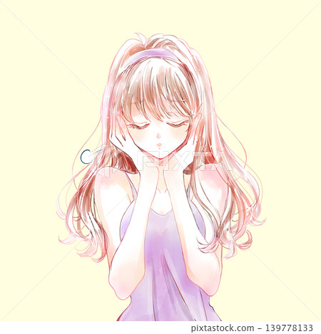 一位身穿吊帶背心的女子痛苦地嘆了口氣。 一位身穿吊帶背心的女子痛苦地嘆了口氣。 139778133