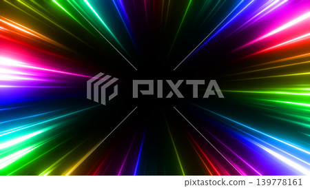 Colorful light-focused line frame effect background Colorful light-focused line frame effect background 139778161