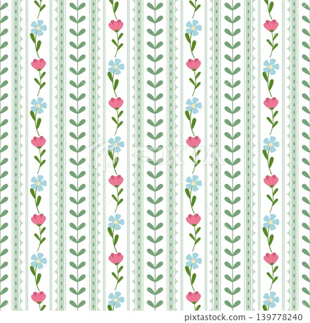 Soft pastel flowers  digital paper 139778240