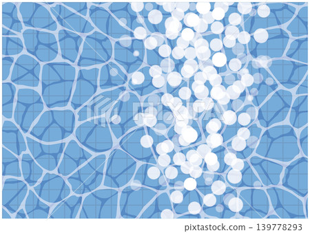 Blue tiles - sparkling on the pool surface 139778293