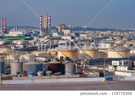 View of the La Goulette container port at La Goulette, Tunisia View of the La Goulette container port at La Goulette, Tunisia 139778308