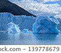 Blue Icebergs in Front of Perito Moreno Glacier, Patagonia, Argentina 139778679