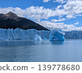 Perito Moreno Glacier Landscape with Floating Icebergs in Argentina 139778680