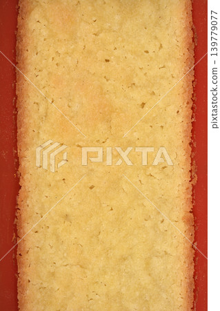 Baked Rectangular Shortbread Crust in Silicone Mold 139779077