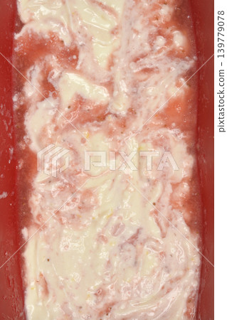 Strawberry Cream Cheese and Jelly Texture Close Up Strawberry Cream Cheese and Jelly Texture Close Up 139779078
