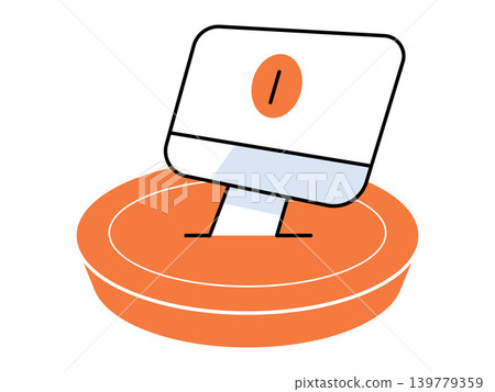 Computer monitor being inserted into a coin slot vector illustration. Digital payment, online donation, monetization, e-commerce, tech investment, crowdfunding. Desktop screen entering a money box Computer monitor being inserted into a coin slot vector illustration. Digital payment, online donation, monetization, e-commerce, tech investment, crowdfunding. Desktop screen entering a money box 139779359