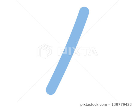 Light blue diagonal line with rounded ends vector illustration. Graphic design, minimalist art, geometric shape, web element, divider, abstract pattern. Pale azure forward slash punctuation mark Light blue diagonal line with rounded ends vector illustration. Graphic design, minimalist art, geometric shape, web element, divider, abstract pattern. Pale azure forward slash punctuation mark 139779423