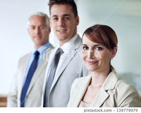 Business people, portrait and confidence for partnership in office, cooperation and teamwork in workplace. Coworkers, together and pride for company vision, unity and solidarity by accountants Business people, portrait and confidence for partnership in office, cooperation and teamwork in workplace. Coworkers, together and pride for company vision, unity and solidarity by accountants 139779979