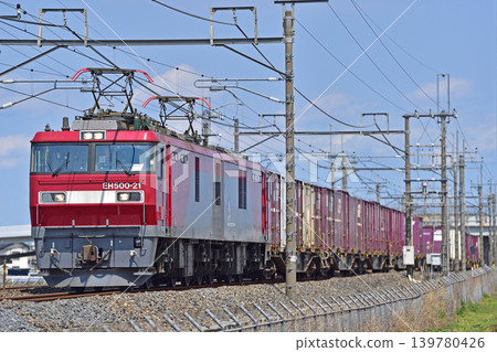 Tohoku Main Line, Kurihashi-Higashiwashimiya, JR Freight, EH500-21 (Sendai) Tohoku Main Line, Kurihashi-Higashiwashimiya, JR Freight, EH500-21 (Sendai) 139780426
