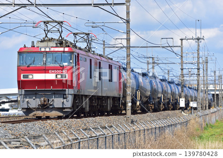 東北幹線栗橋東鷲宮 JR Freight EH500-42(仙台) 東北幹線栗橋東鷲宮 JR Freight EH500-42(仙台) 139780428