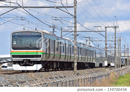 Tohoku Main Line, Kurihashi-Higashiwashimiya, JR East, E231 series 1000 series, U529 formation (Oyama) Tohoku Main Line, Kurihashi-Higashiwashimiya, JR East, E231 series 1000 series, U529 formation (Oyama) 139780436