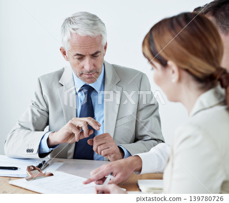 Legal, negotiation and people in meeting with contract, policy and lawyer with advice for business. Attorney, paperwork and discussion of lawsuit, deal and documents with checklist for compliance Legal, negotiation and people in meeting with contract, policy and lawyer with advice for business. Attorney, paperwork and discussion of lawsuit, deal and documents with checklist for compliance 139780726