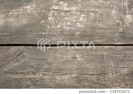 Natural Wooden Background with Close-Up Of Aged Dark Wood Planks 139781672