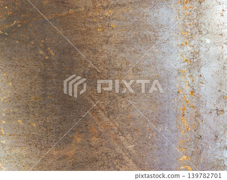 Oxidized metal plate backdrop with heavy rust spots Oxidized metal plate backdrop with heavy rust spots 139782701