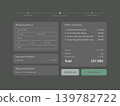 Dark Mode Order Placement Interface for Tablet or Laptop 139782722