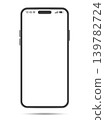 Smartphone mockup with blank screen vector illustration 139782724
