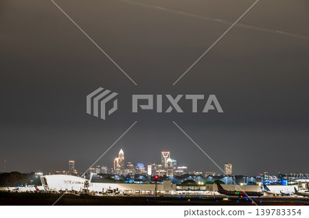 Skyline of charlotte view over charlotte douglas airport Skyline of charlotte view over charlotte douglas airport 139783354
