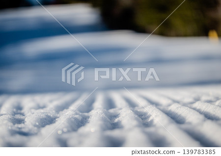 Freshly Groomed Snow at Snowshoe West Virginia Ski Resort with Corduroy Texture Freshly Groomed Snow at Snowshoe West Virginia Ski Resort with Corduroy Texture 139783385